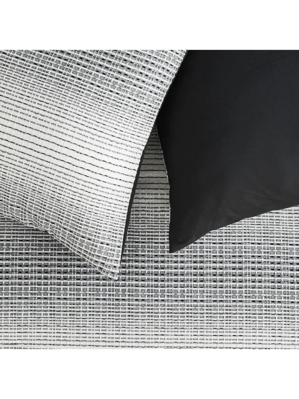 Cozy King Comforter Set - Soft Reversible Waffle Weave, 5-Piece White & Grey
